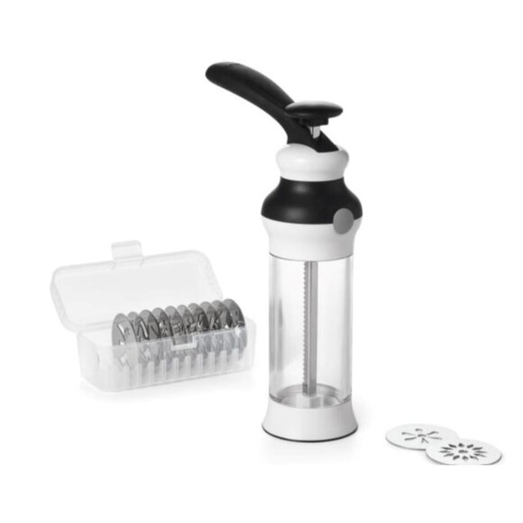 OXO Good Grips Cookie Press with 12 Stainless Steel Discs and Disc Storage Case - Picture 1 of 15